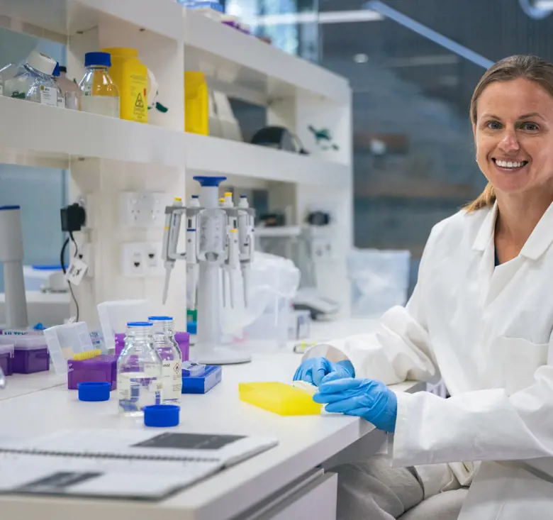 Conservation Scientist working in the lab