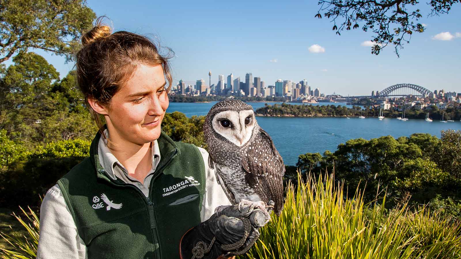 Keeper with Sooty Owl