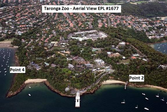 Taronga Zoo aerial view