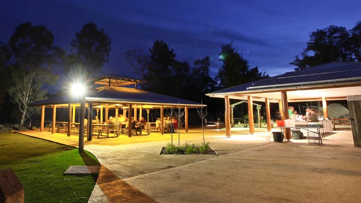 Enjoy an outback BBQ dinner buffet under the stars