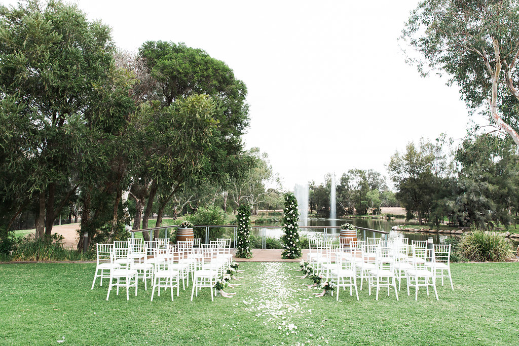 Outdoor ceremony area
