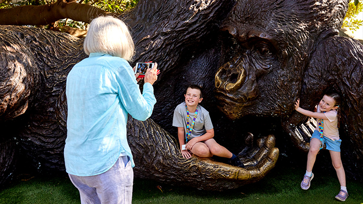 Grandmother with grandchildren