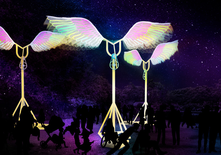 Up, Up and AWAY! - Share an experience, capture a selfie and work together to simulate the magic of flight with spectacular wings standing 6.5m tall