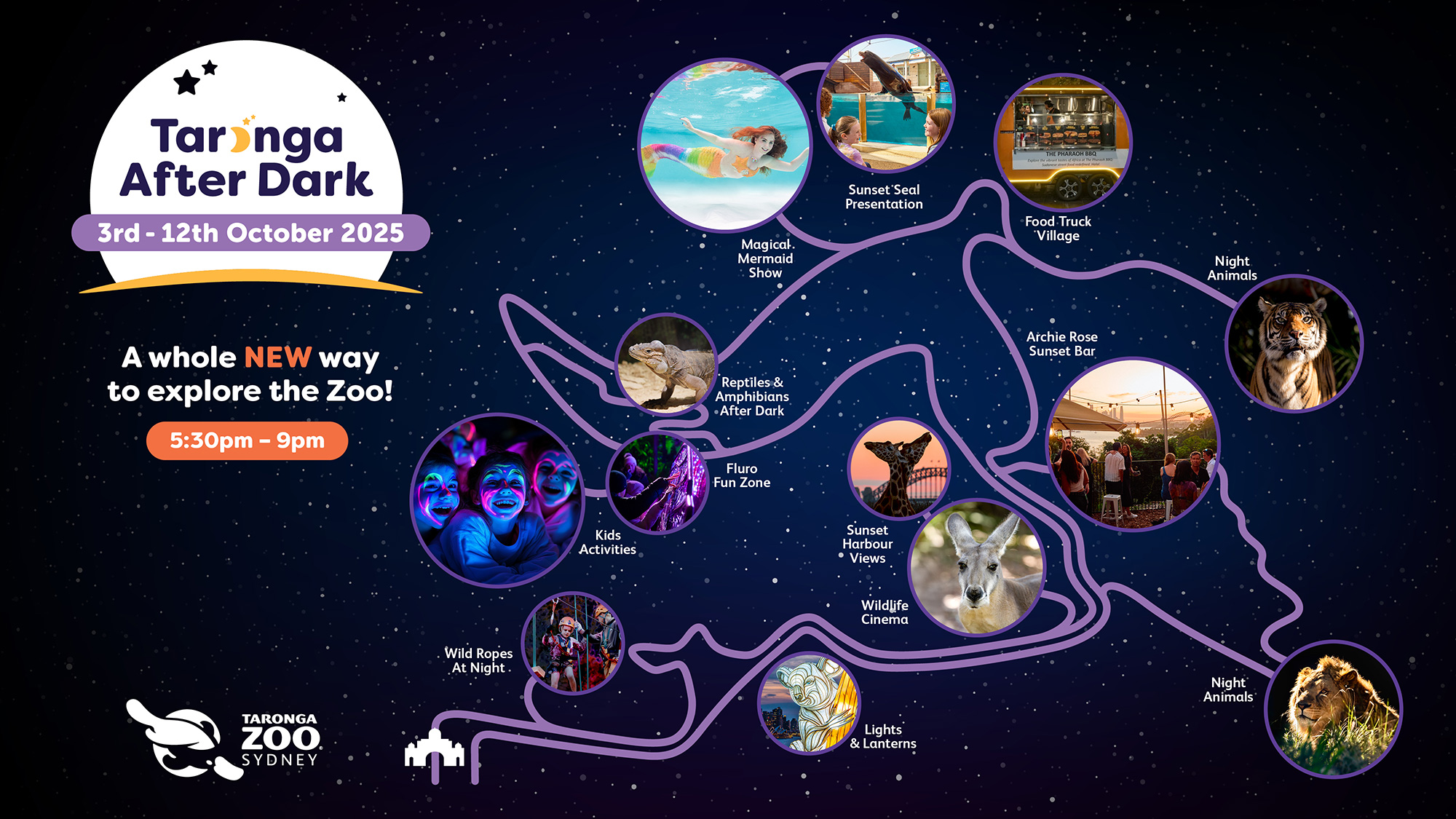 Taronga After Dark Map