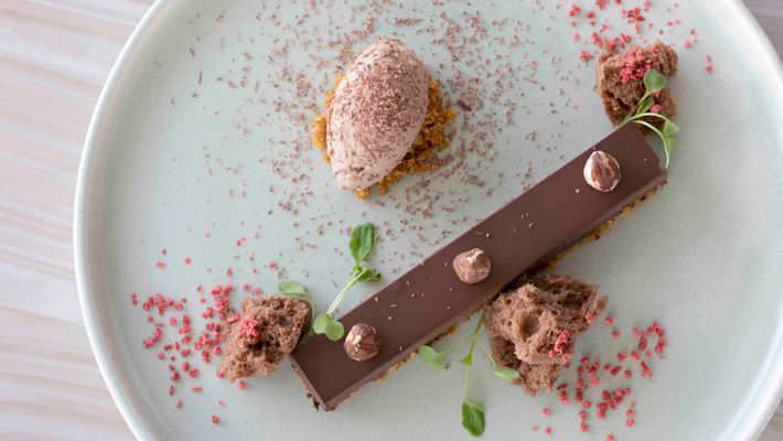 Chocolate delice w/ Baileys cream & chocolate sponge.