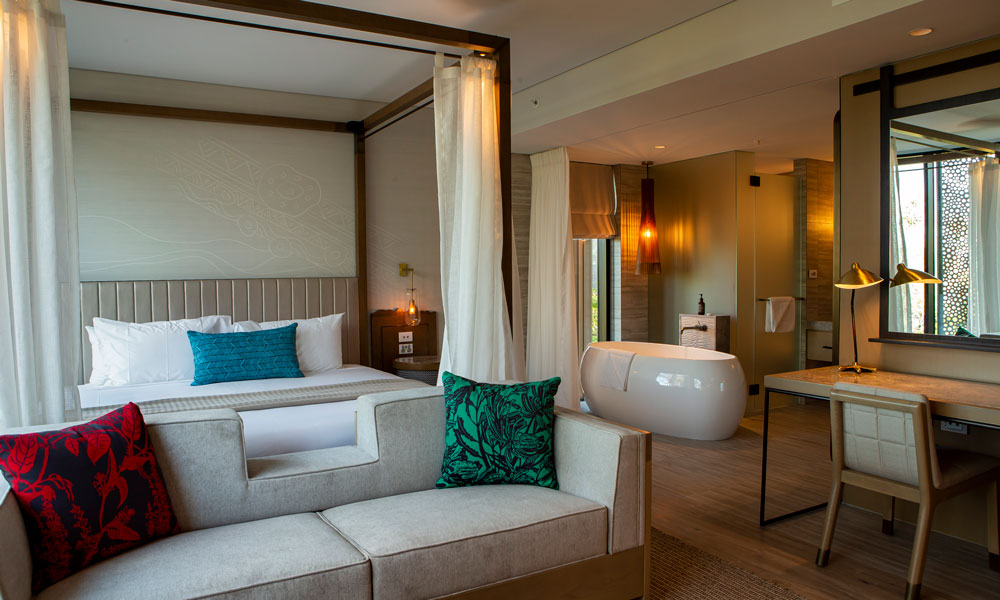 Interior of the Treetop Suite at the Wildlife Retreat at Taronga.