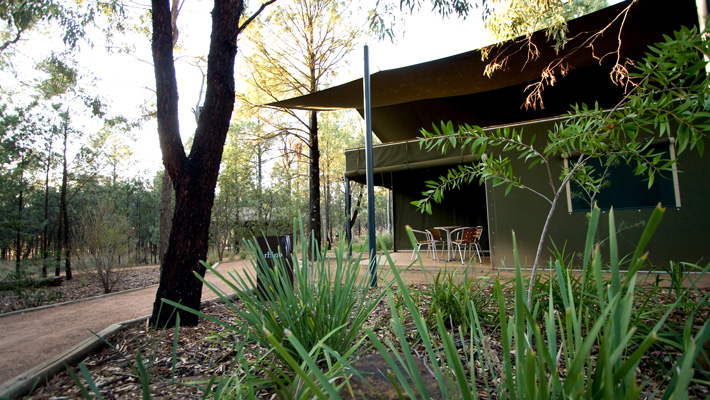Relax amongst peaceful native Australian bushland in a Bushland Lodge
